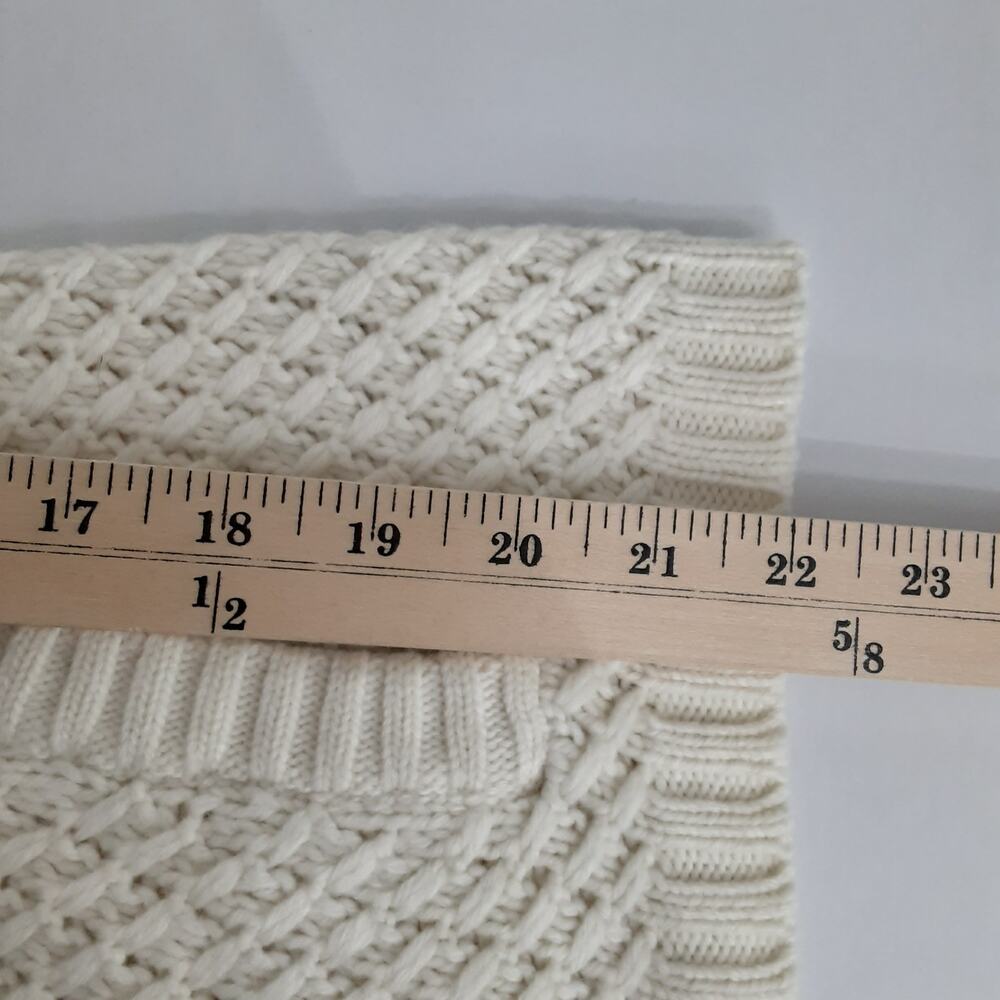 Talbots Fisherman Sweater Cream Womens 2 Cashmere Angora Wool - Picture 9 of 10